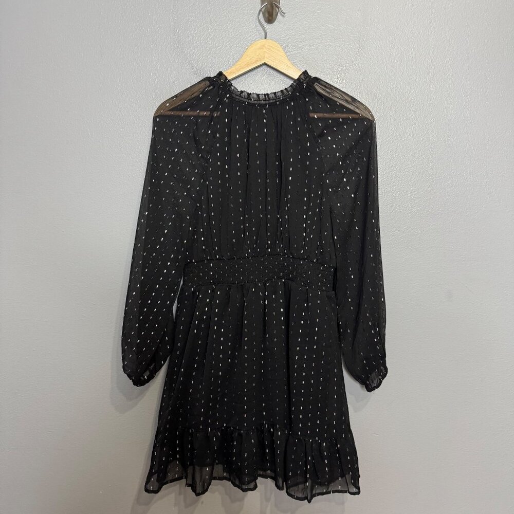 OLD NAVY waist defined metallic swiss dot smocked mini dress size XS - Picture 8 of 8
